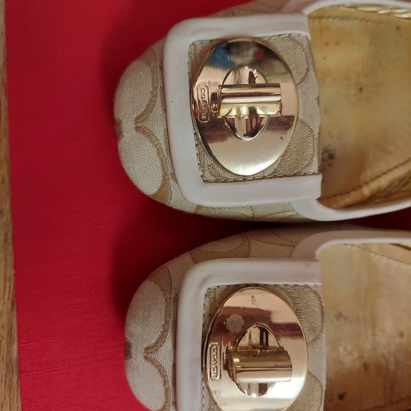 Coach Ballet Flat light khaki & cream size 8 - Picture 7 of 8